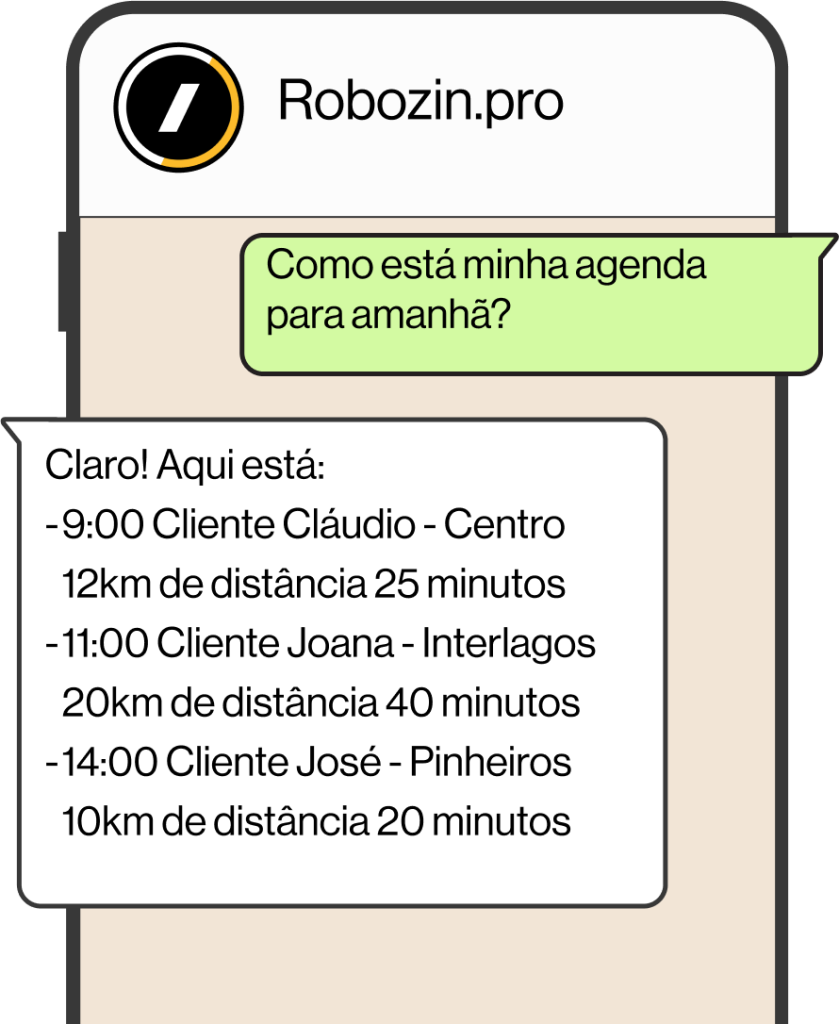 Agenda: Gerencie automaticamente sua agenda, receba lembretes e confirmações